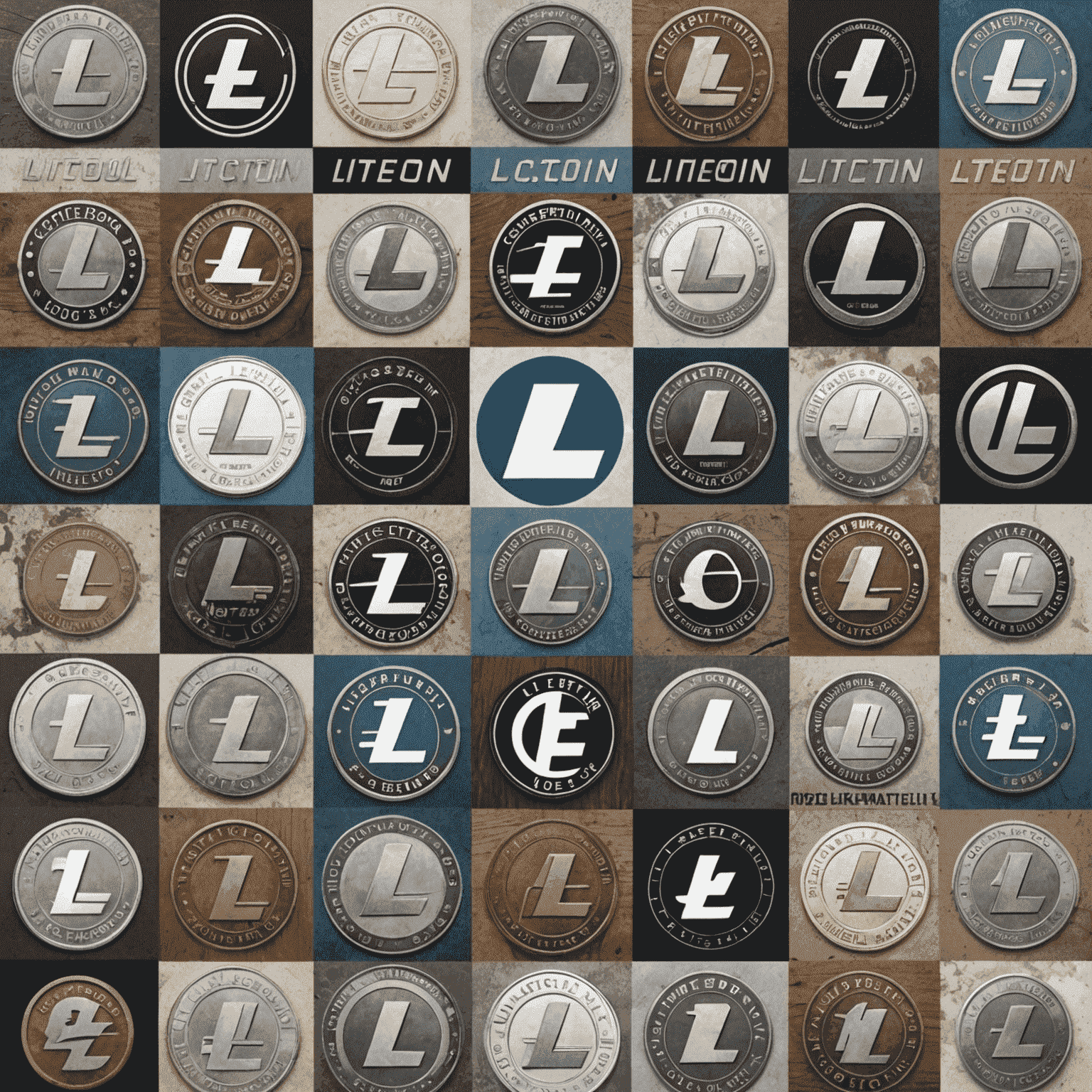 Collage von Unternehmen und Händlern, die Litecoin akzeptieren